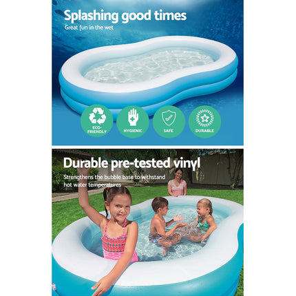 Bestway Kids Pool 262x157x46cm Inflatable Above Ground Swimming Pools 544L.