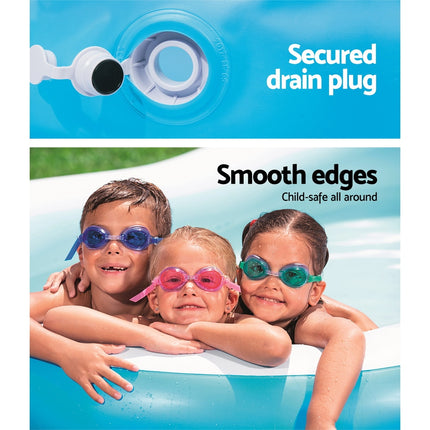 Bestway Kids Pool 262x157x46cm Inflatable Above Ground Swimming Pools 544L.
