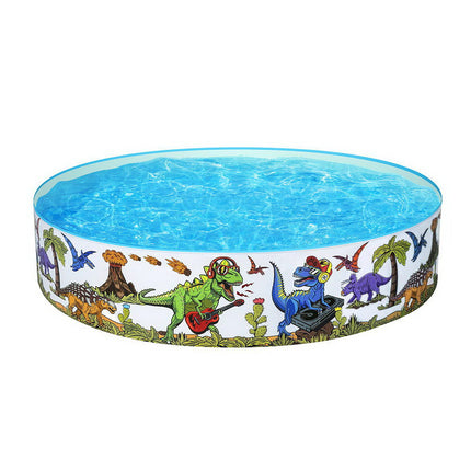 Bestway Kids Pool 183x38cm Round Above Ground Rigid Swimming Pools Dinosaur 946L.