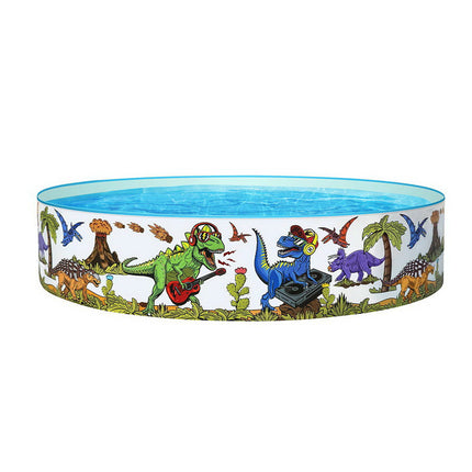 Bestway Kids Pool 183x38cm Round Above Ground Rigid Swimming Pools Dinosaur 946L.