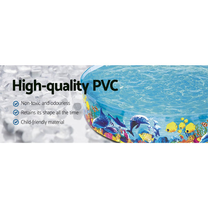 Bestway Kids Pool 244x46cm Round Above Ground Rigid Swimming Pools Undersea 2074L.