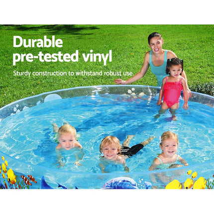Bestway Kids Pool 244x46cm Round Above Ground Rigid Swimming Pools Undersea 2074L.