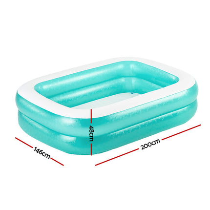 Bestway Kids Pool 200x146x48cm Inflatable Above Ground Swimming Pools 450L.