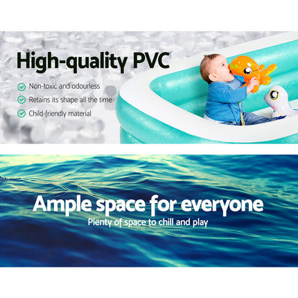 Bestway Kids Pool 200x146x48cm Inflatable Above Ground Swimming Pools 450L.