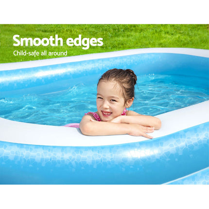 Bestway Kids Pool 262x175x51cm Inflatable Above Ground Swimming Pools 778L.