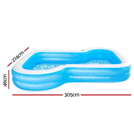 Bestway Kids Pool 115x89x76cm Inflatable Play Swimming Pools w/ Canopy 31L.