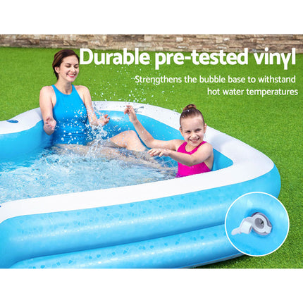 Bestway Kids Pool 115x89x76cm Inflatable Play Swimming Pools w/ Canopy 31L.