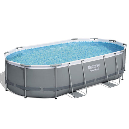 Bestway 488x305x107cm Swimming Pool Steel Frame Set w/ Pump Filter Ladder Cover.
