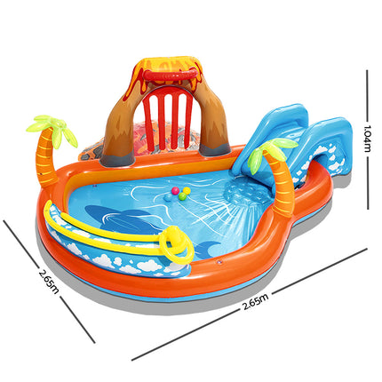 Bestway Kids Pool 265x265x104cm Inflatable Above Ground Swimming Play Pools 208L.