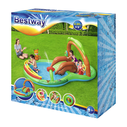 Bestway Kids Pool 183x38cm Round Above Ground Rigid Swimming Pools Dinosaur 946L.