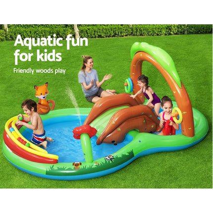 Bestway Kids Pool 183x38cm Round Above Ground Rigid Swimming Pools Dinosaur 946L.