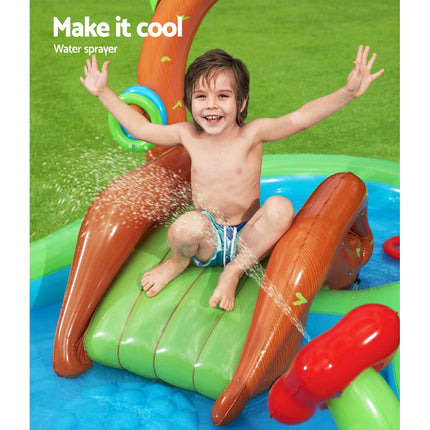 Bestway Kids Pool 183x38cm Round Above Ground Rigid Swimming Pools Dinosaur 946L.