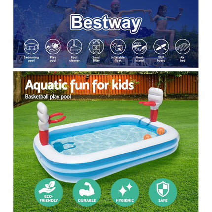 Bestway Kids Pool 262x157x46cm Inflatable Above Ground Swimming Pools 544L.