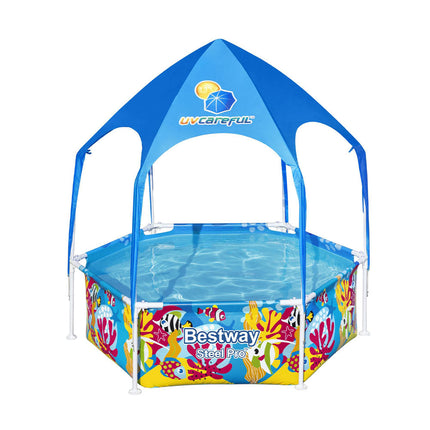 Bestway Swimming Pool 400x211x81cm Steel Frame Above Ground Pools w/ Filter Pump 5700L.