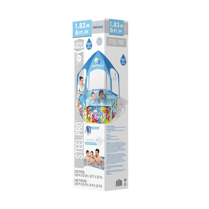Bestway Swimming Pool 400x211x81cm Steel Frame Above Ground Pools w/ Filter Pump 5700L.