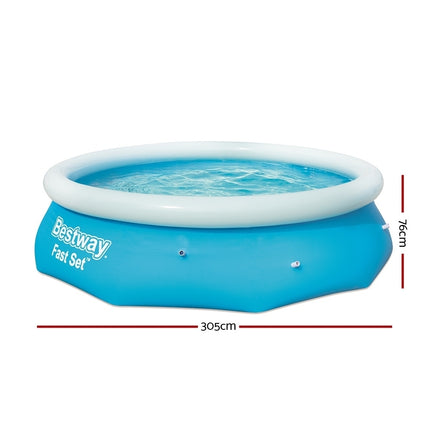 Bestway Swimming Pool 305x76cm Above Ground Round Inflatable Pools 3800L.