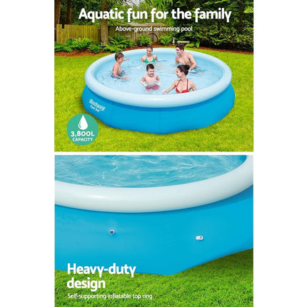 Bestway Swimming Pool 305x76cm Above Ground Round Inflatable Pools 3800L.