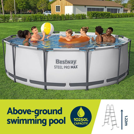 Bestway 366cm Swimming Pool Above Ground Pools Round Filter Pump Cover Ladder.