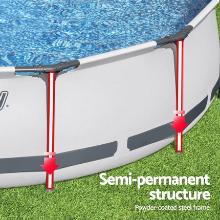 Bestway 366cm Swimming Pool Above Ground Pools Round Filter Pump Cover Ladder.