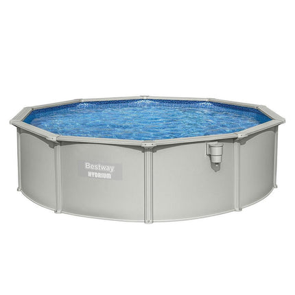 Bestway Swimming Pool Steel Frame Round Pool Set 457cm w/ Filter Ladder 17430L.