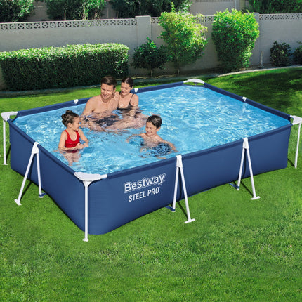 Bestway Swimming Pool 300x201x66cm Steel Frame Above Ground Pools 3300L.