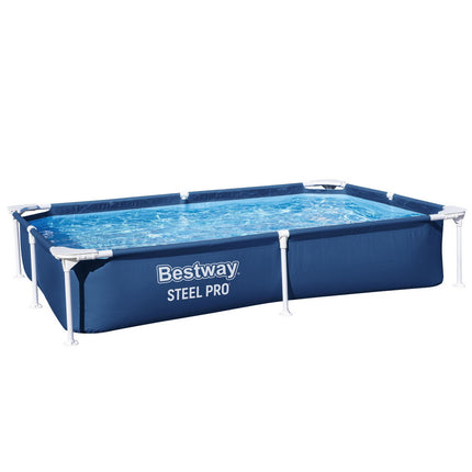 Bestway Swimming Pool 221x150x43cm Steel Frame Above Ground Pools 1200L.