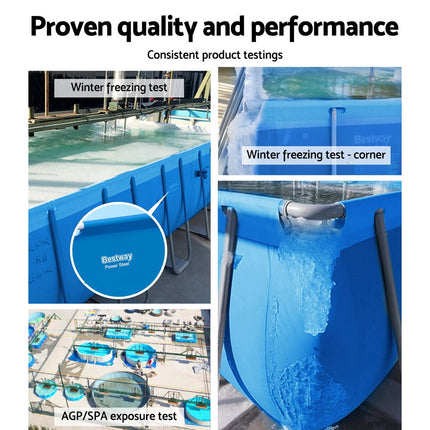 Bestway Swimming Pool 300x201x66cm Steel Frame Above Ground Pools w/ Filter Pump 3300L.