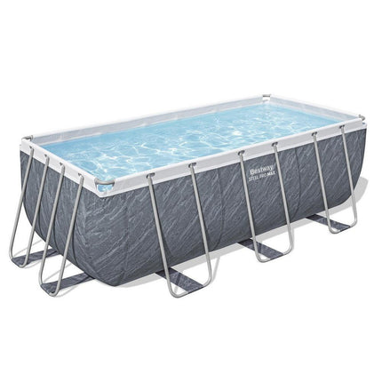 Bestway Swimming Pool 412x201x122cm Steel Frame Pool Set w/Pump Ladder.