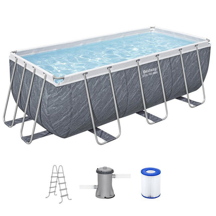 Bestway Swimming Pool 412x201x122cm Steel Frame Pool Set w/Pump Ladder.