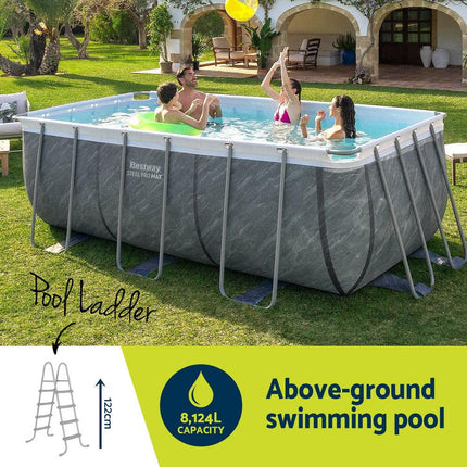 Bestway Swimming Pool 412x201x122cm Steel Frame Pool Set w/Pump Ladder.