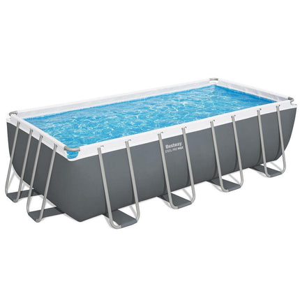 Bestway Swimming Pool Steel Frame Pool Set w/ Filter Pump Ladder Cover 488x244cm.