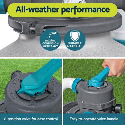 Bestway Pool Pump Sand Filter 1500GPH 5678L/H Pools Flowclear Filters.