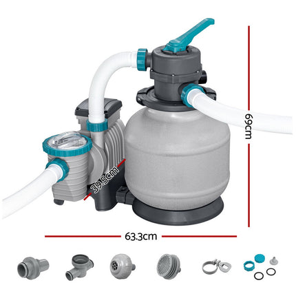Bestway Pool Pump Sand Filter 2200GPH 8327L/H Pools Flowclear Filters.