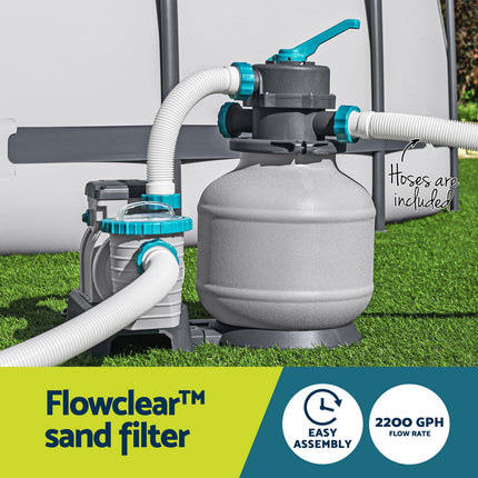 Bestway Pool Pump Sand Filter 2200GPH 8327L/H Pools Flowclear Filters.
