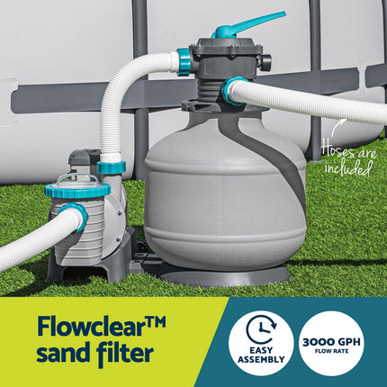 Bestway Pool Pump Sand Filter 3000GPH 11355L/H Pools Flowclear Filters.