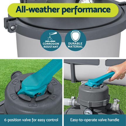 Bestway Pool Pump Sand Filter 800GPH 3028L/H Pools Flowclear Filters.