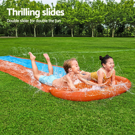 Bestway Water Slide Kids Slip 488cm Dual Slides Inflatable Splash Pad.