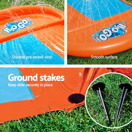 Bestway Water Slide Kids Slip 488cm Dual Slides Inflatable Splash Pad.