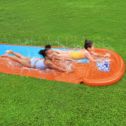 Bestway Water Slide Kids Slip 488cm Dual Slides Inflatable Splash Pad.