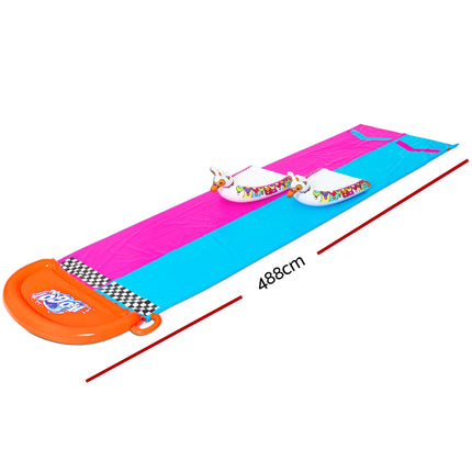 Bestway Water Slide Slip Kids 488cm Dual Slides Splash Pad.