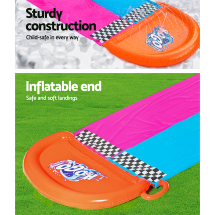 Bestway Water Slide Slip Kids 488cm Dual Slides Splash Pad.