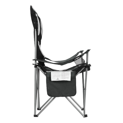 Weisshorn Camping Folding Chair Portable Outdoor Hiking Fishing Picnic Grey 2pcs.