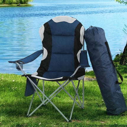 Weisshorn Camping Folding Chair Portable Outdoor Hiking Fishing Picnic Navy 2pcs.