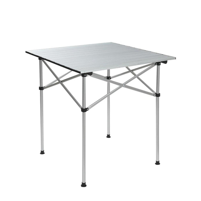 Weisshorn Folding Camping Table 70CM Roll Up Outdoor Picnic BBQ Aluminium Desk.