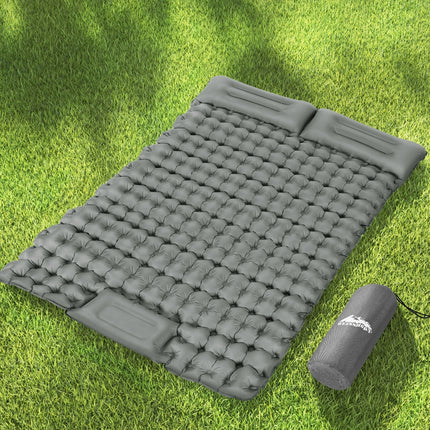 Weisshorn Self Inflating Mattress Camping Sleeping Mat Air Bed Double Pillow Bag.