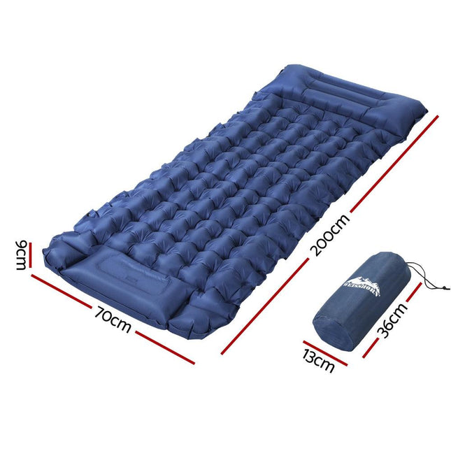 Weisshorn Self Inflating Mattress Camping Sleeping Mat Air Bed Single Pillow Bag.