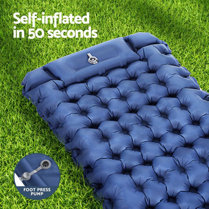 Weisshorn Self Inflating Mattress Camping Sleeping Mat Air Bed Single Pillow Bag.