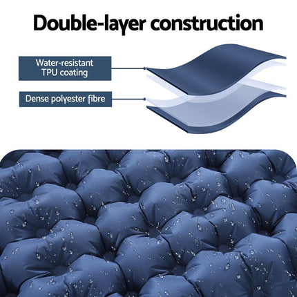 Weisshorn Self Inflating Mattress Camping Sleeping Mat Air Bed Single Pillow Bag.