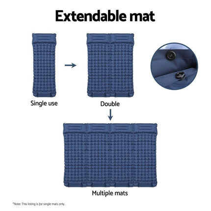 Weisshorn Self Inflating Mattress Camping Sleeping Mat Air Bed Single Pillow Bag.
