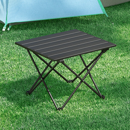 Weisshorn Folding Camping Table 40CM Roll Up Outdoor Picnic BBQ Aluminium Desk.